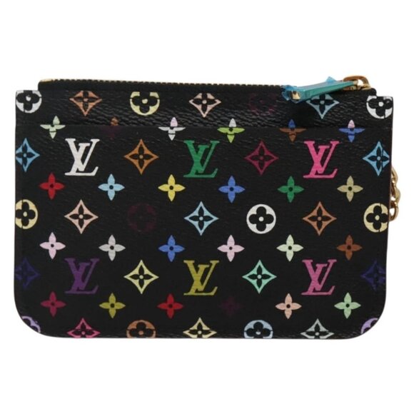 LOUIS VUITTON Monogram Pochette Cles NM Coin Purse Black - Picture 3 of 14